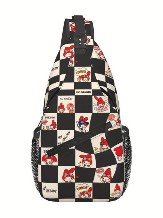 Sling Backpack Women Casual Geometric Crossbody Adjustable Strap Travel Pack main image 6